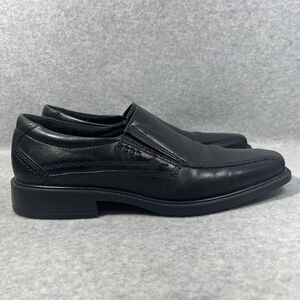 Ecco New Jersey Loafers Mens‎ Size 7/7.5 Slip On Dress Shoes Black Leather 41 EU